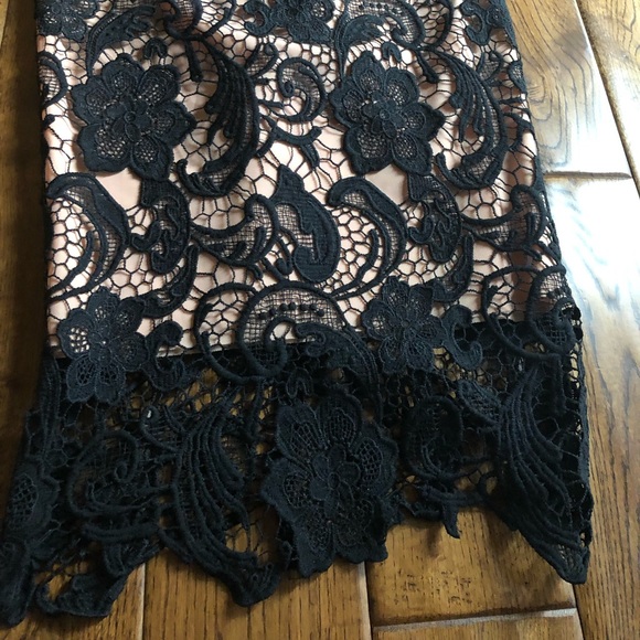 Few Moda NY black sheath lace romantic dress. M - Picture 4 of 8